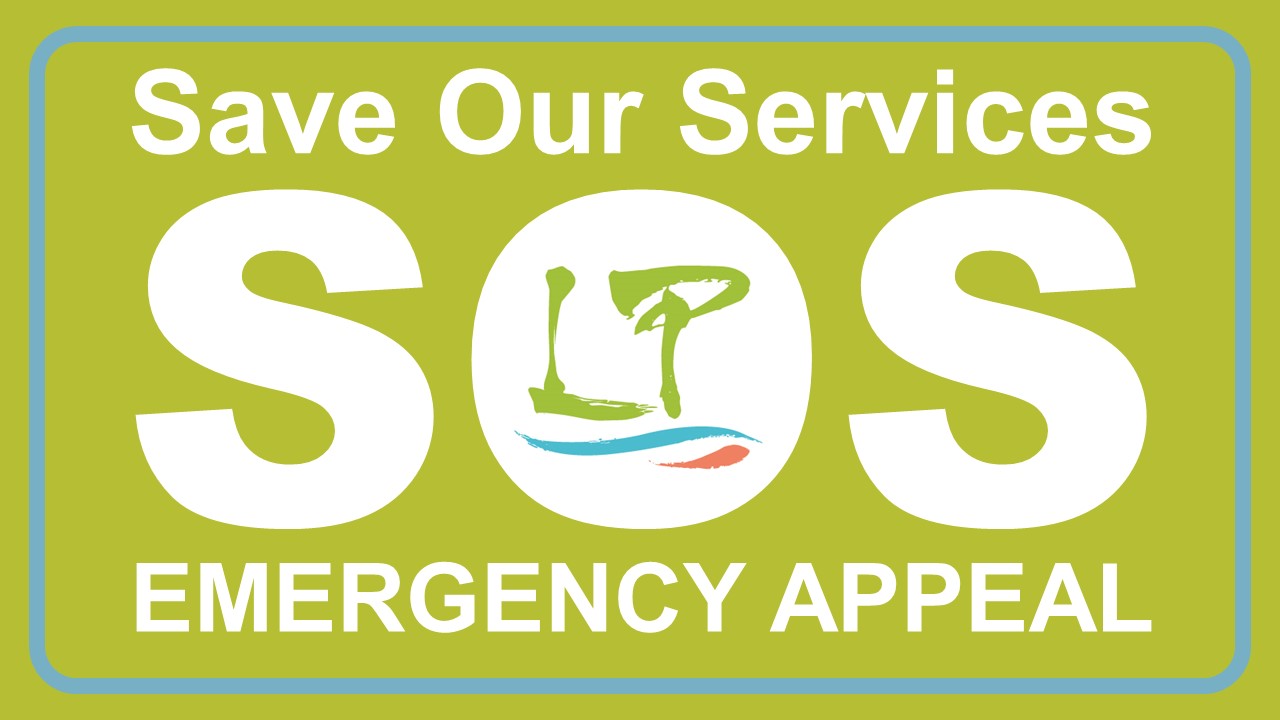 Image says: Save Our Services. SOS. Emergency Appeal