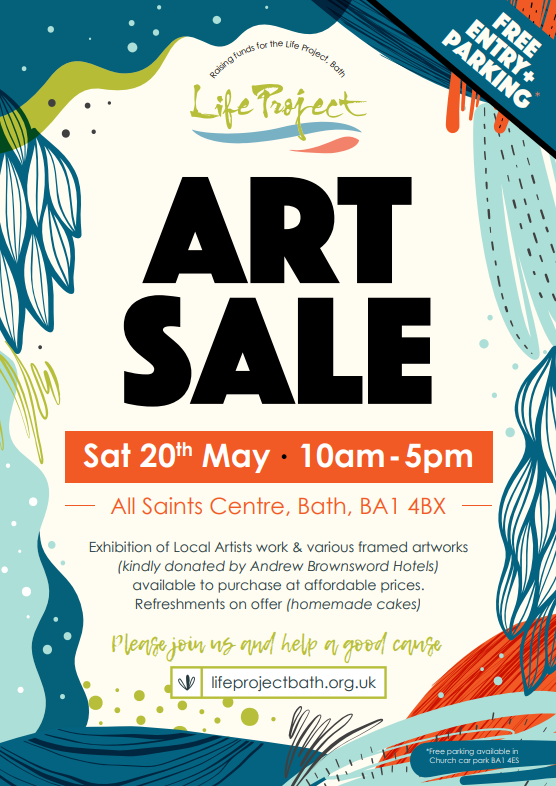 Art Sale: Saturday 20th May, 10am to 5pm, All Saints Centre, Bath BA1 4BX